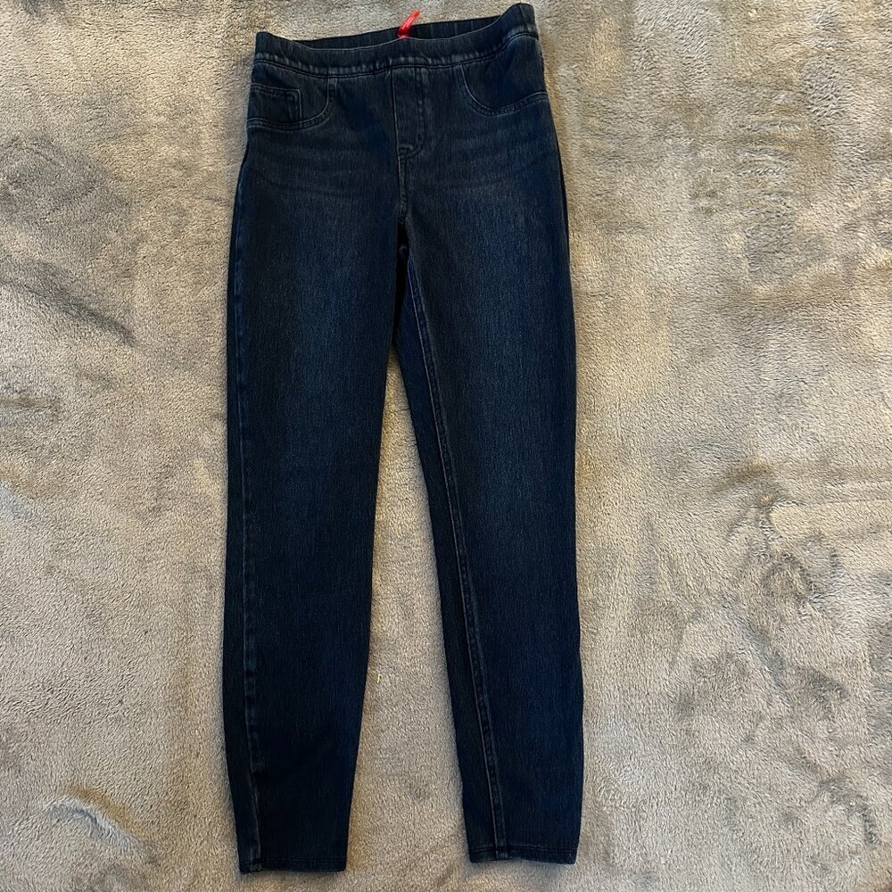 Spanx Jean-Ish Pull On Leggings Dark Wash Women's size MEDIUM